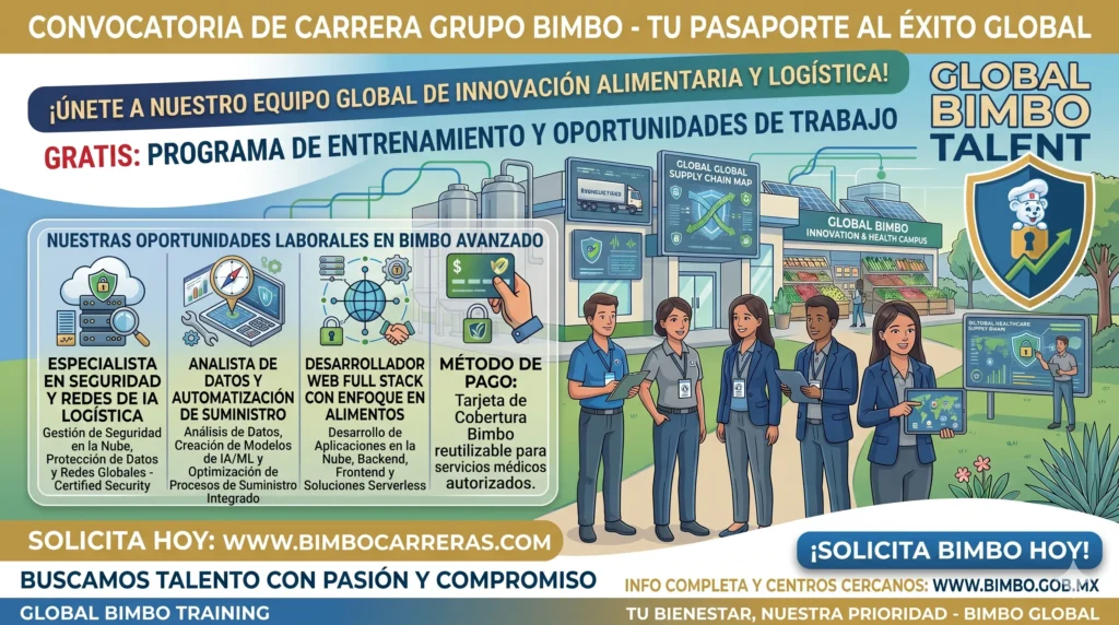 🍞🏢 Convocatoria Grupo Bimbo 2026: Oportunidades de Empleo para Formar Parte de una Empresa Líder en la Industria Alimentaria